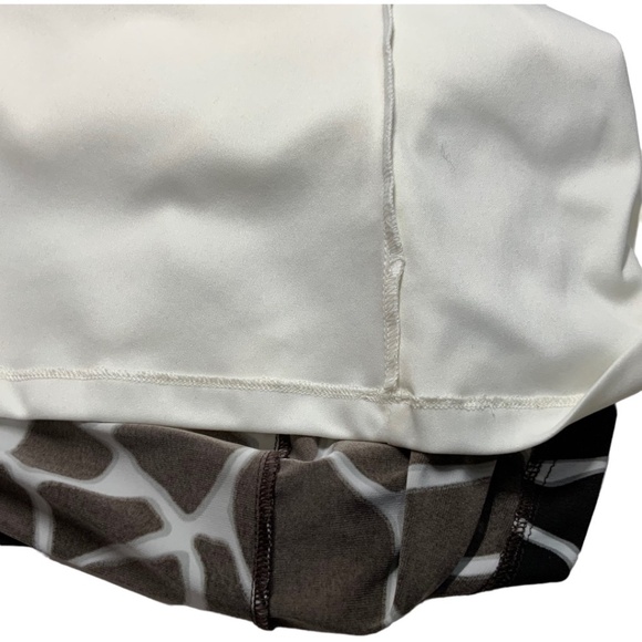 JOSEPH RIBKOFF Cap Sleeve Sheath Midi Dress Brown Animal Print Rusched Waist 4 - Picture 8 of 9